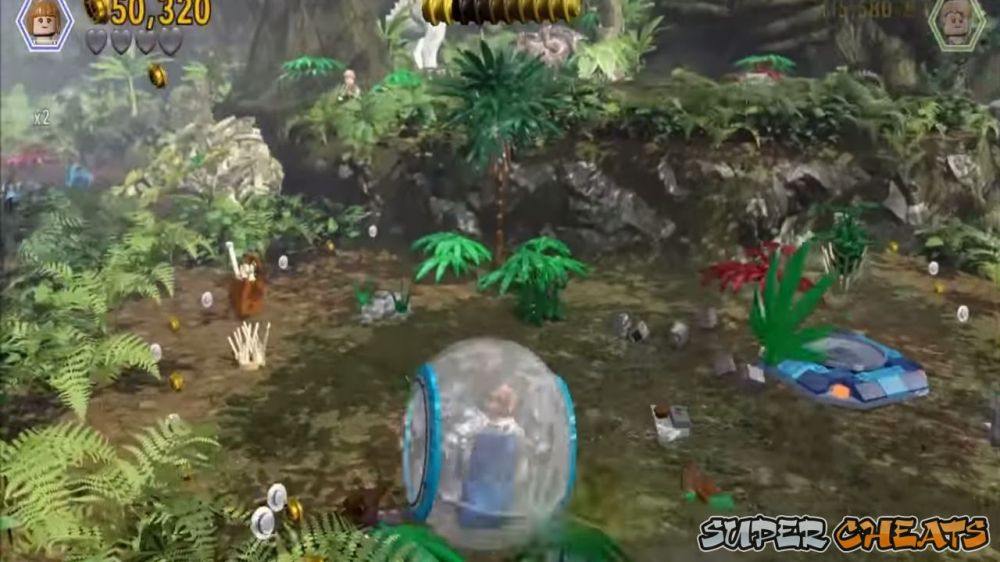 Minikit 04 After the first QTE dino battle, there's a small rock