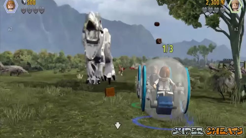 Minikit 01 Destroy the three road signs during the dinosaur chase