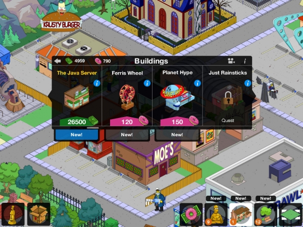 The basic currency of Tapped Out is Cash. You earn this from completing the tasks the game sets you and generally through progressing along the game's path.