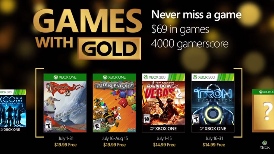 July Xbox Free Games with Gold