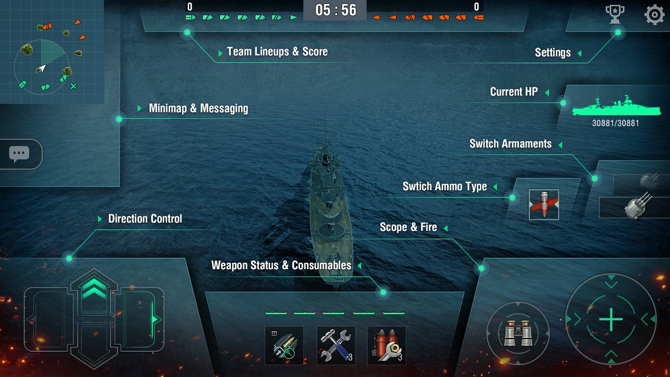 world of warships replay controls