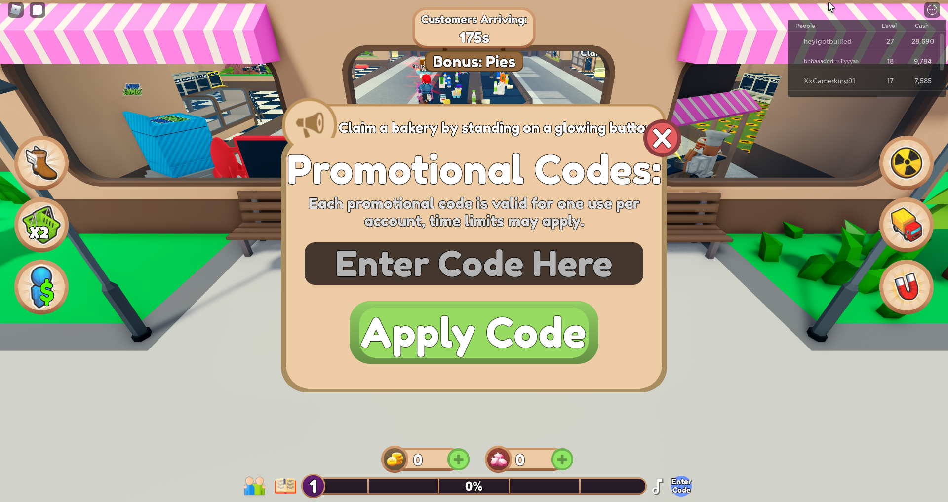 Codes For Bakery Simulator 2023 July