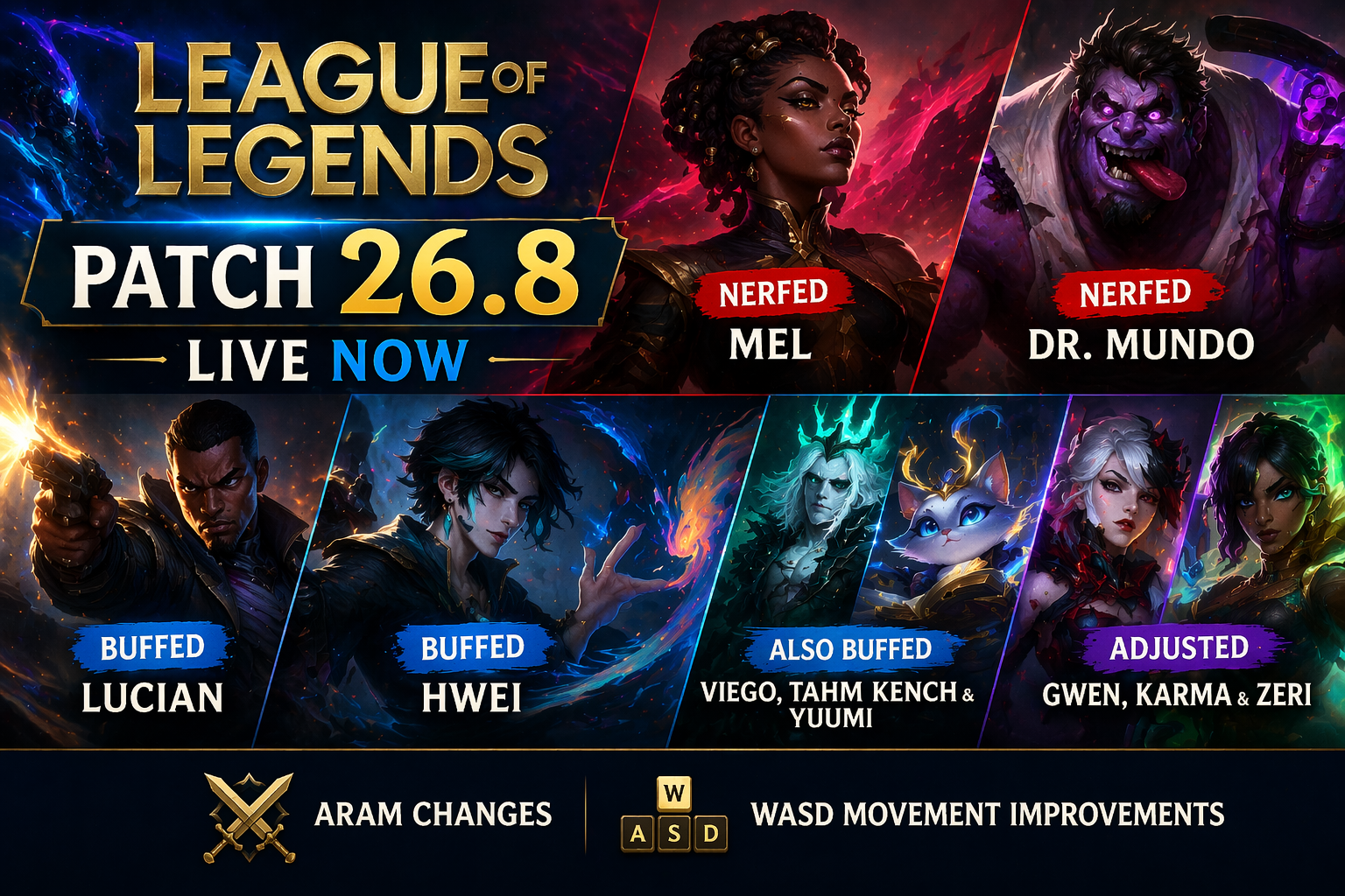 League of Legends Patch 26.8 is live with Mel and Dr. Mundo nerfs ...
