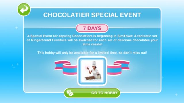 Chocolatier Hobby Event Starts