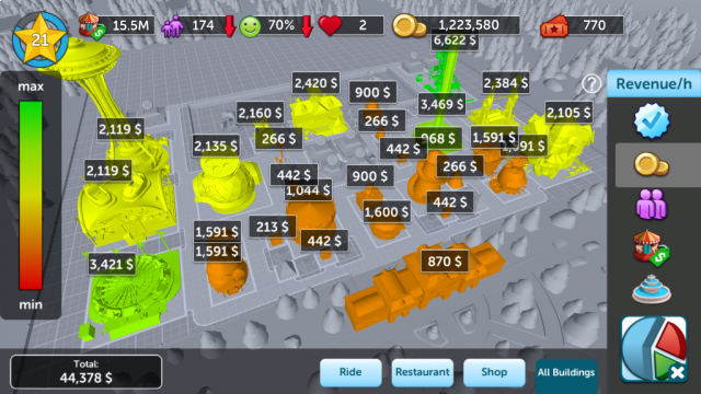 Rollercoaster tycoon touch increase shop satisfaction game