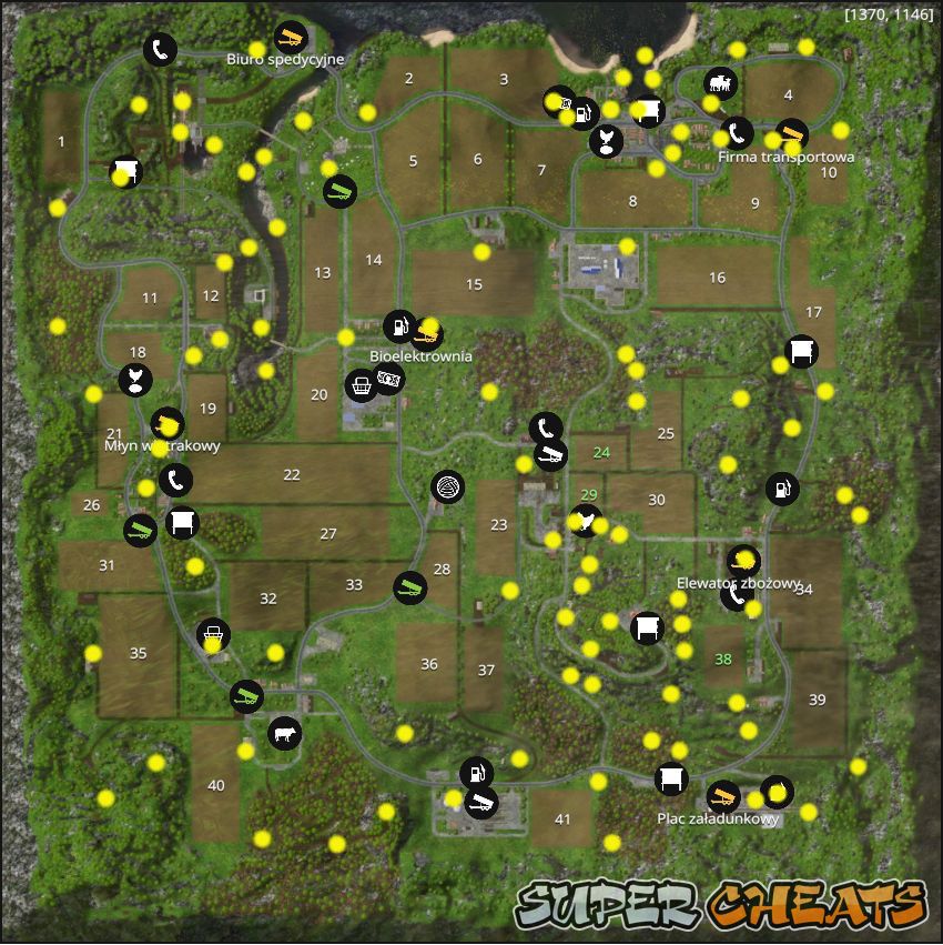 farming simulator 16 map symbols key