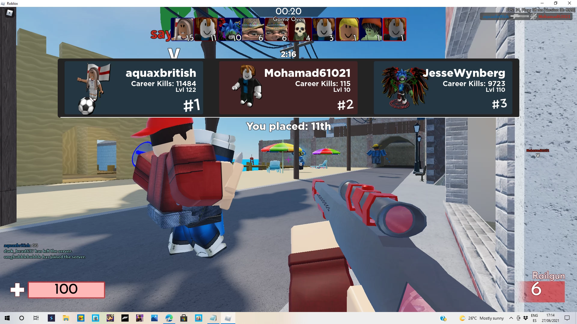 arsenal server was broken so i got 100 kills in one round, no hacks  involved 😎 : r/ArsenalRoblox