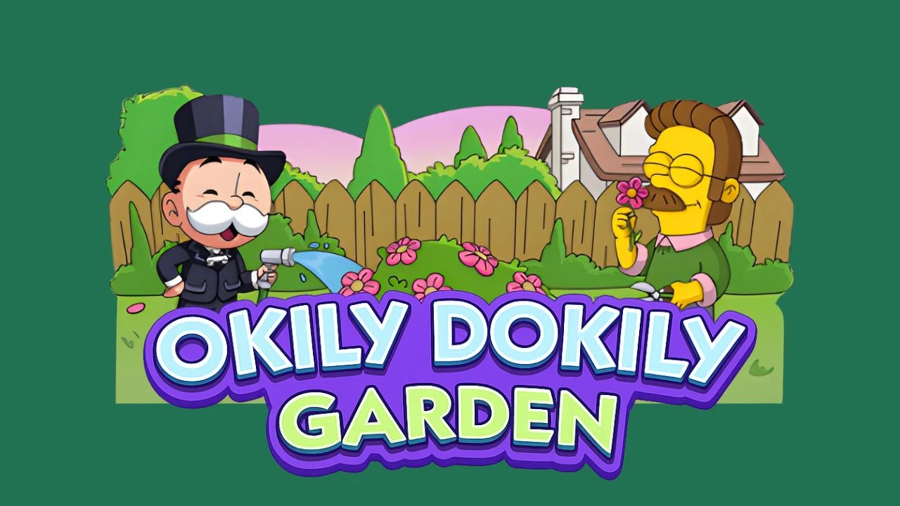 Okily Dokily Garden Monopoly GO hitos y recompensas vista del tablero