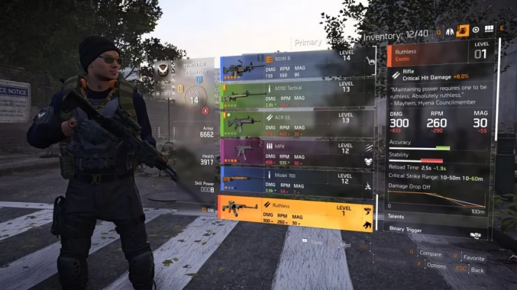 Exotic Weapons Guide for The DIvision 2