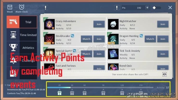 Activity Chest Progress Activity Chest Progress