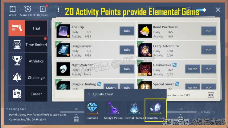 Elemental Gem Rewards