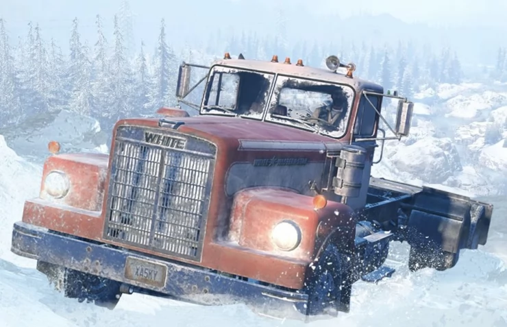 White Western Star 4964 in SnowRunner