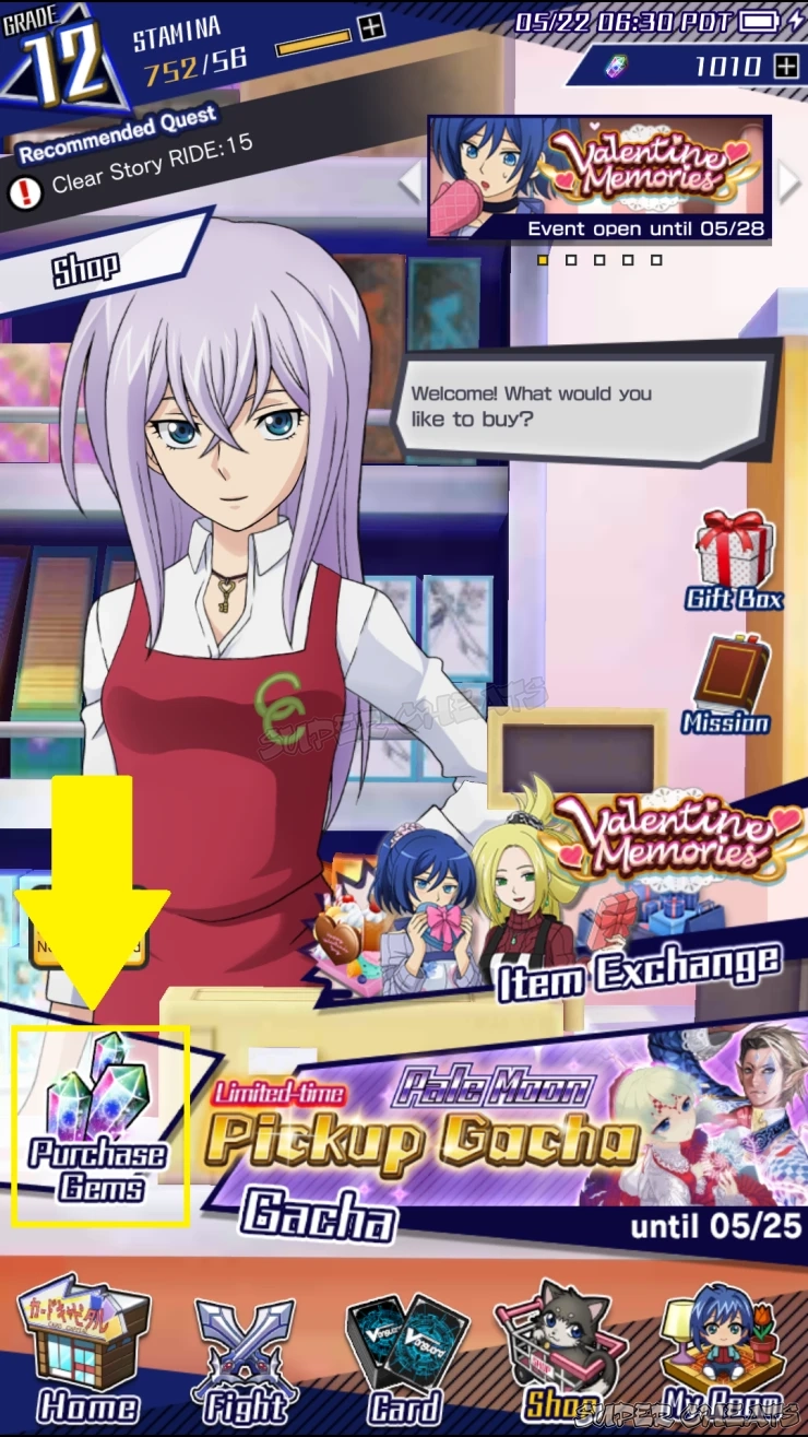 Purchase Gems