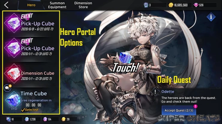 Hero Portal Options
