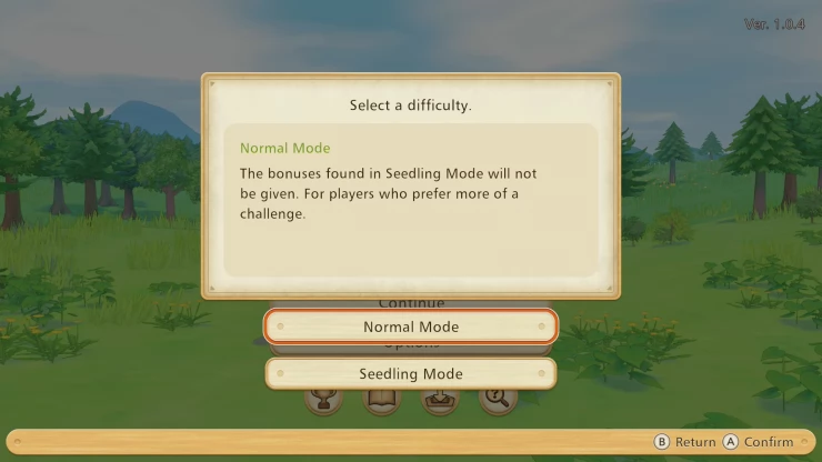 Story of Seasons: Pioneers of Olive Town Difficulty Settings