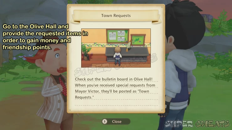 Check the board at the Town Hall
