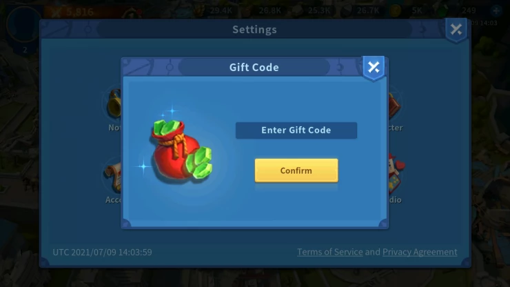 How to Enter Codes in Infinity Kingdom