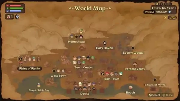 Fae Farm World Map