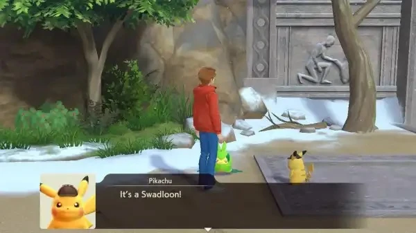 Where to Find the Missing Swadloon in Southern Ruins in Detective Pikachu Returns