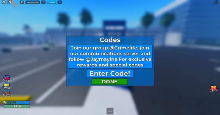 Screenshot by SuperCheats.com. Code Entry Screen