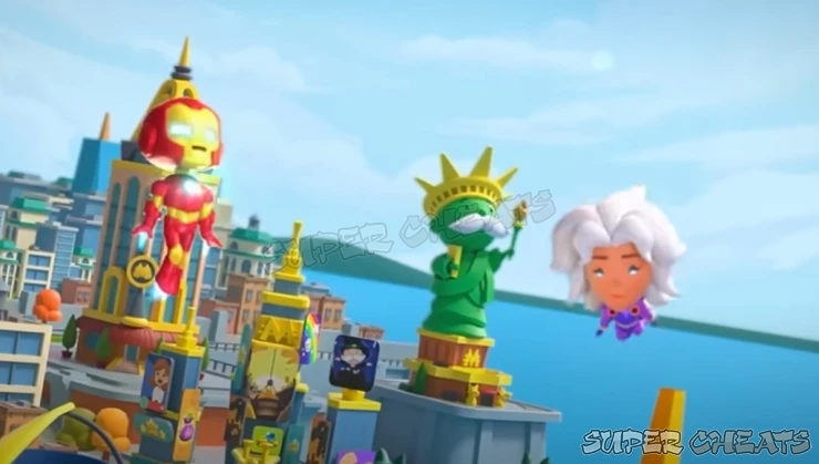 Image of Iron Man and Storm as characters in Monopoly Go Image of Iron Man and Storm as characters in Monopoly Go