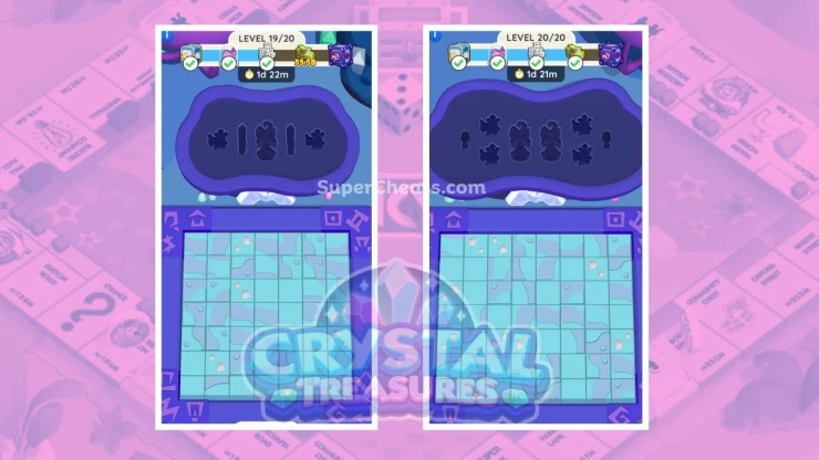 Crystal Treasures levels 19 and 20
