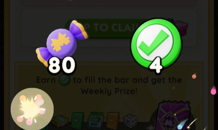 Screenshot of Quick Wins rewards which include candy Screenshot of Quick Wins rewards which include candy