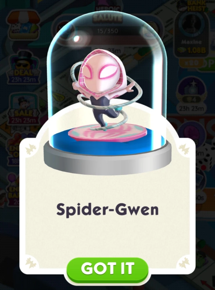 Spider-Gwen Board Token Spider-Gwen Board Token