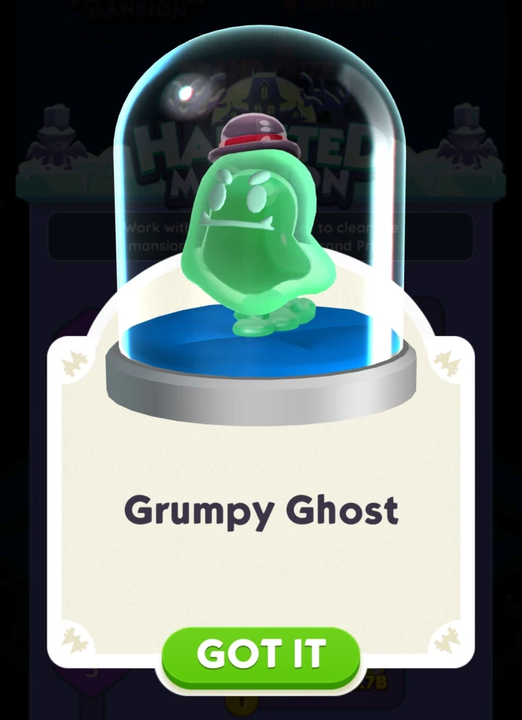 Grumpy Ghost board token Grumpy Ghost board token