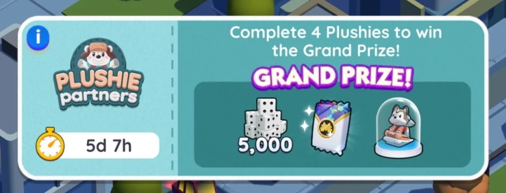 Grand Prize of board token, swap pack and board token