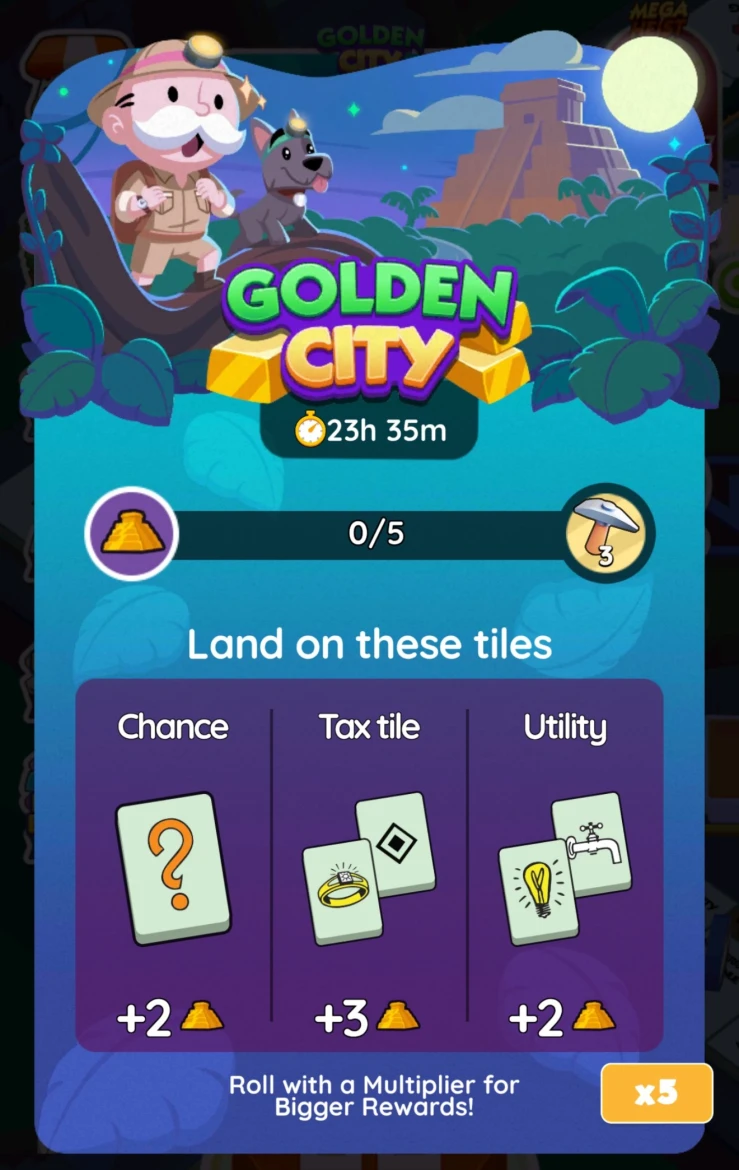 Screenshot showing chance two points, tax three points and utility two points.