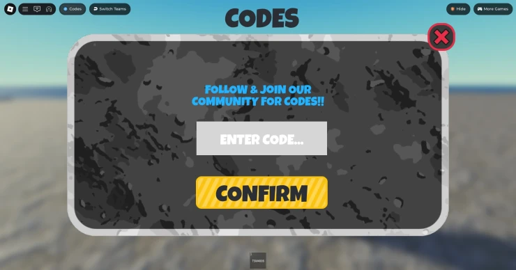 Screenshot by SuperCheats.com. Code Entry Screen