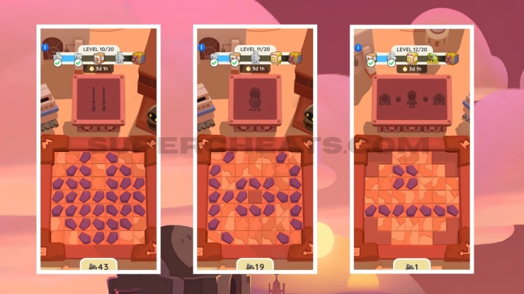 Tatooine Treasures levels 10, 11, and 12