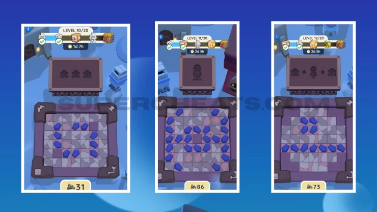 Jawa Treasures Levels 10, 11 and 12