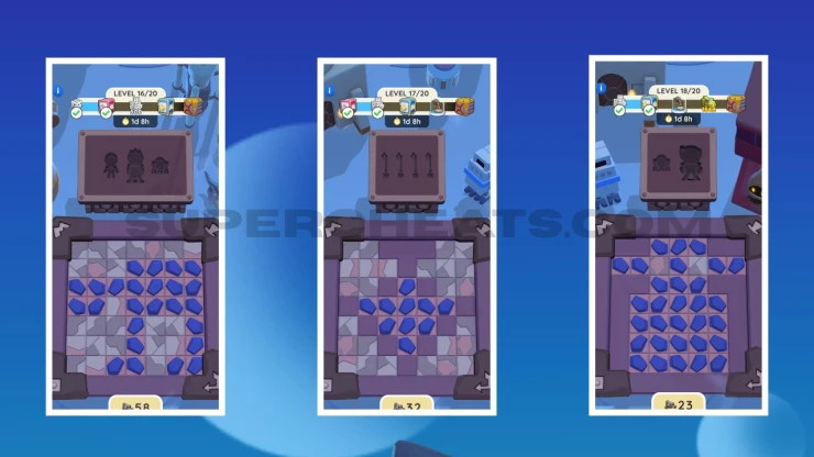 Jawa Treasures Levels 16, 17 and 18