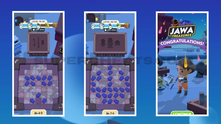Jawa Treasures Levels 19 and 20