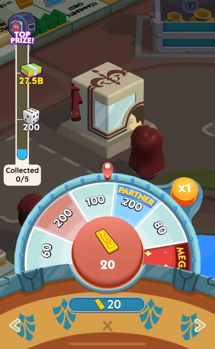 Jedi Partners event wheel with Mega slot
