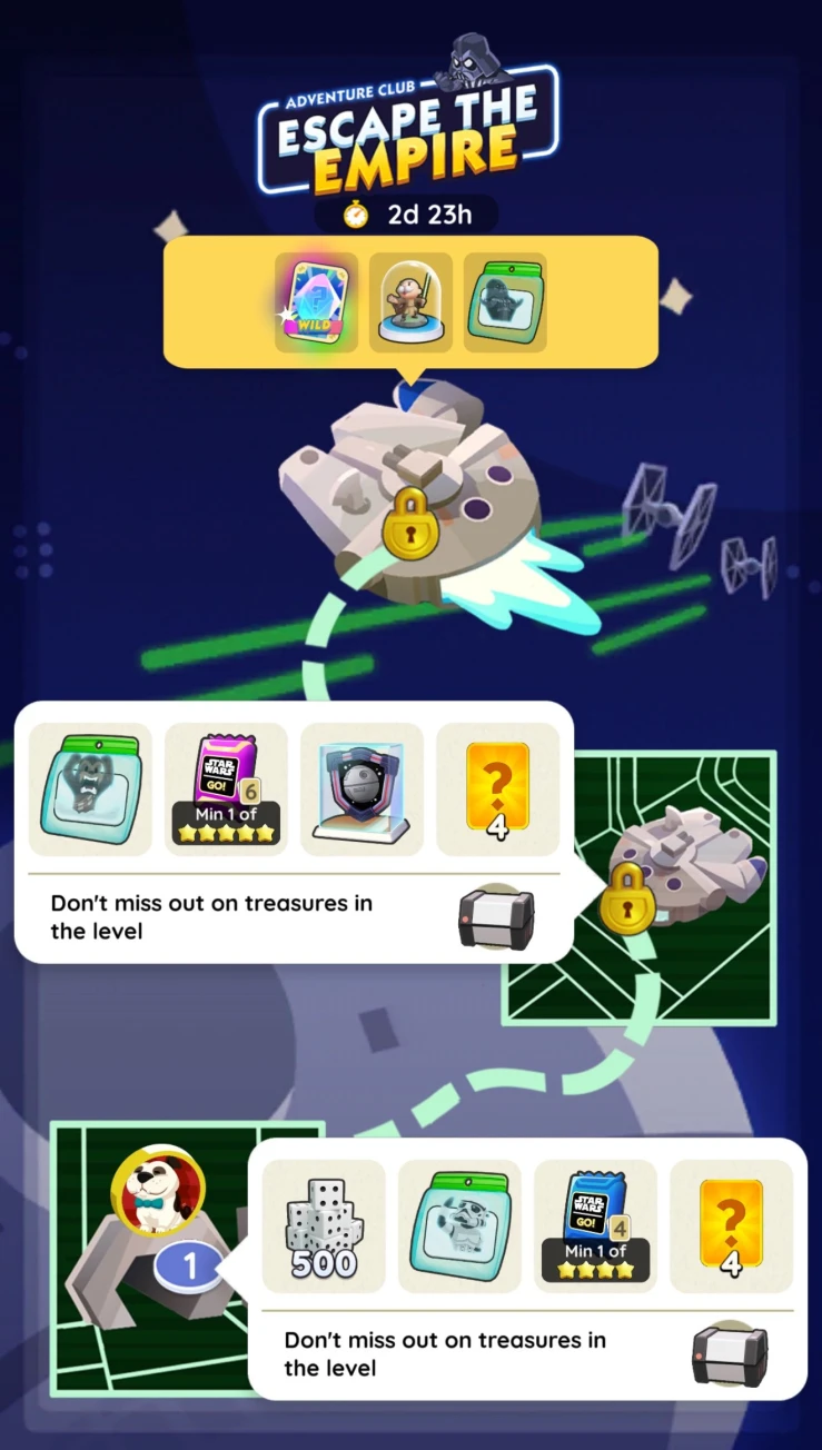 Escape the Empire level rewards