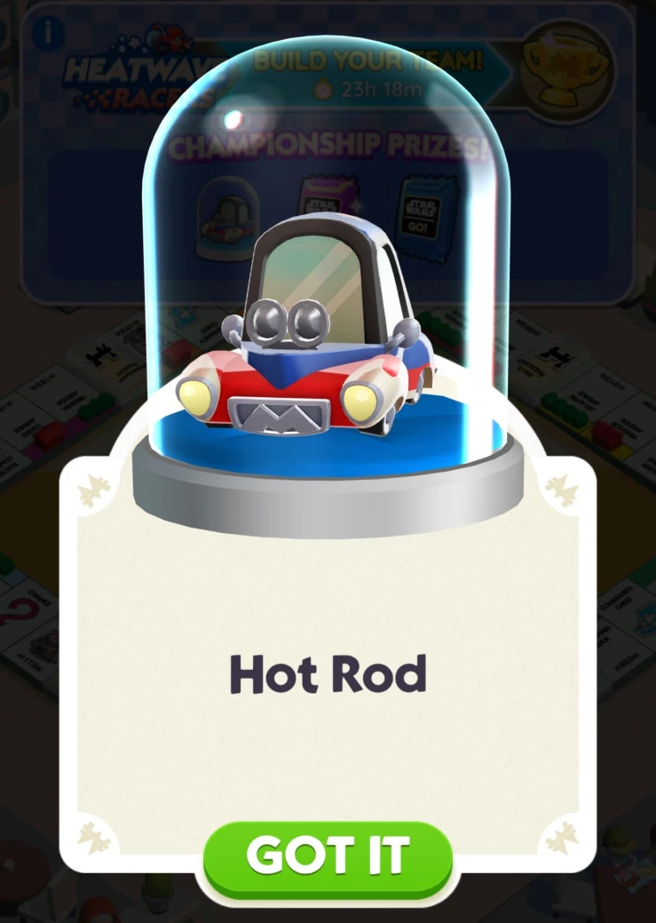 Hot Rod Board Token