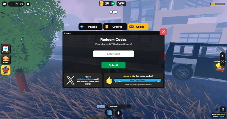 Screenshot by SuperCheats.com. Code Entry Screen