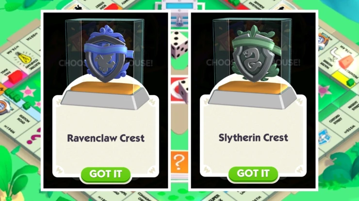 Ravenclaw and Slytherin Crests