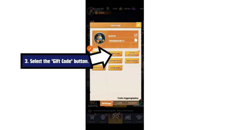 Mech Assemble: Zombie Swarm redeem code screen showing where to enter Mech Assemble: Zombie Swarm codes