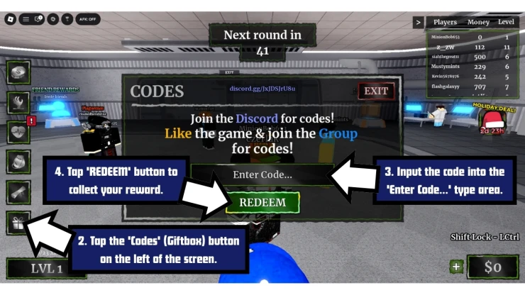 Plague redeem code screen showing where to enter Plague codes