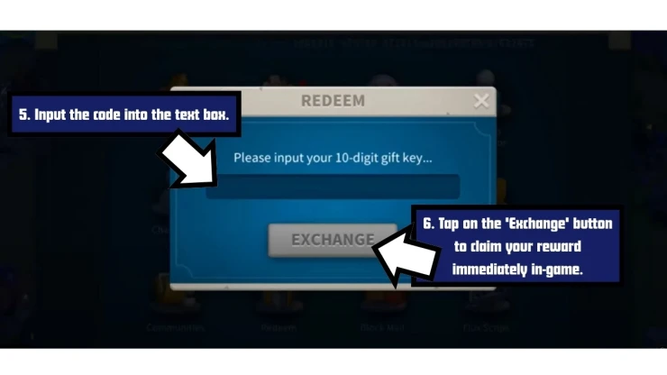 Rise of Kingdoms redeem code screen showing where to enter Rise of Kingdoms codes