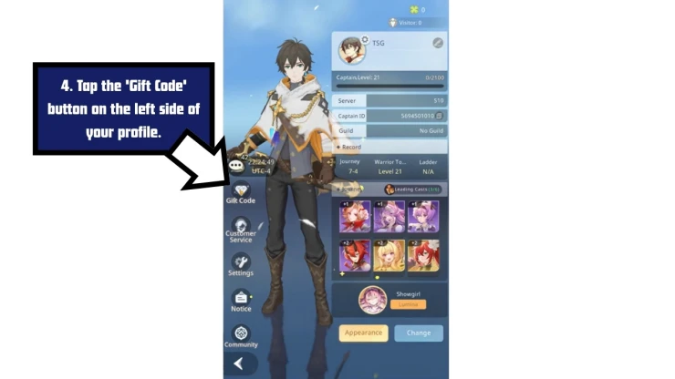Seal of Fate redeem code screen showing where to enter Seal of Fate codes