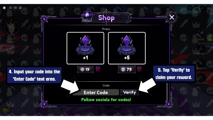 +1 DMG Per Revive redeem code screen showing where to enter +1 DMG Per Revive codes