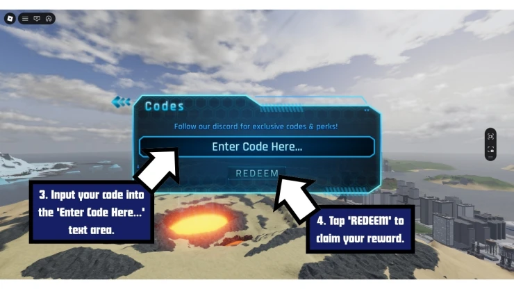 Age Of Titans redeem code screen showing where to enter Age Of Titans codes