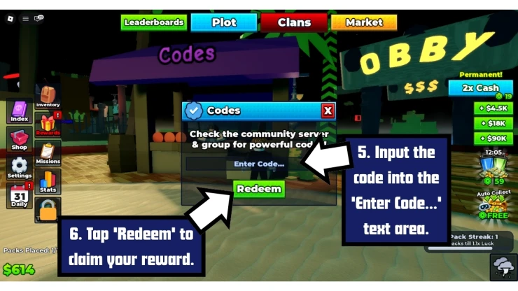 Anime Stars Card Collection redeem code screen showing where to enter Anime Stars Card Collection codes
