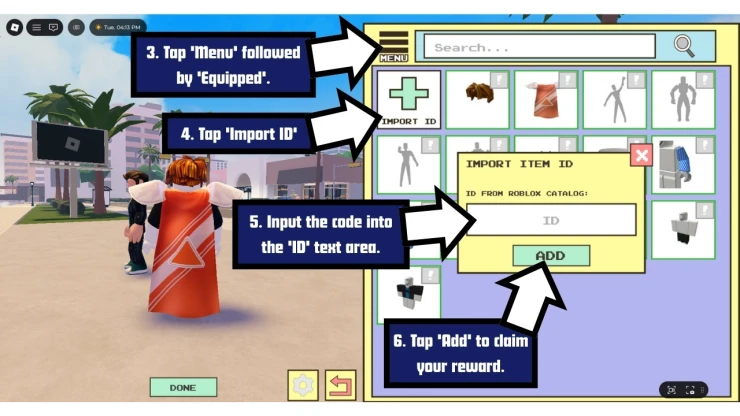 Berry Avenue redeem code screen showing where to enter Berry Avenue RP codes