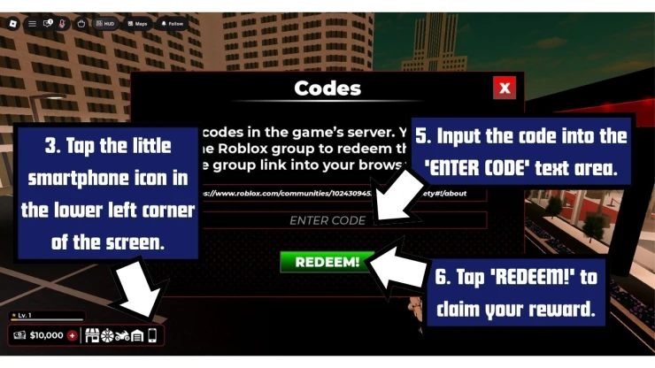 BikeLife Society redeem code screen showing where to enter BikeLife Society codes